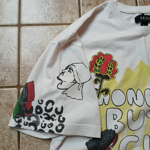 #0189 Men's Akoo White T-Shirt Exclusive Of Design Size Large - Picture 8 of 16